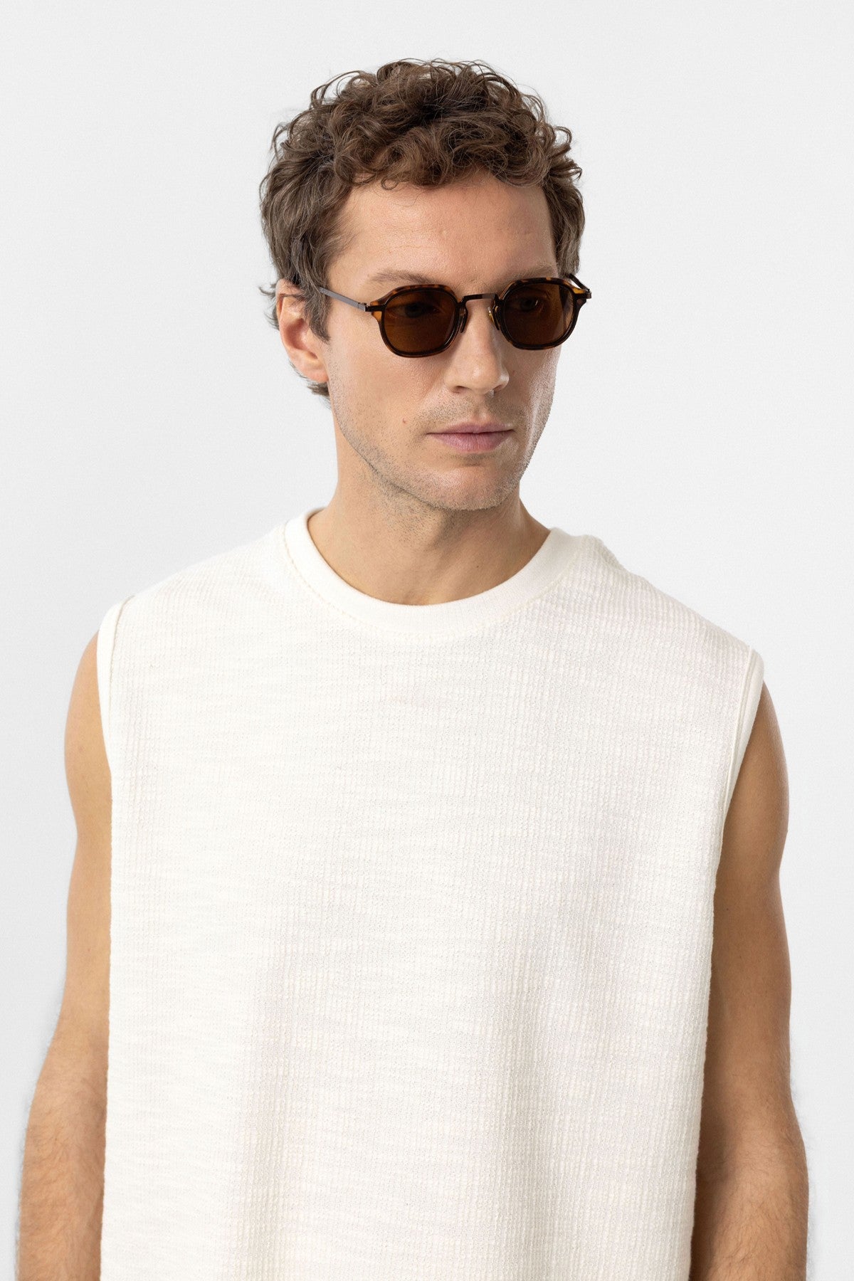 Antioch Regular Fit Textured Men's Sleeveless T-Shirt