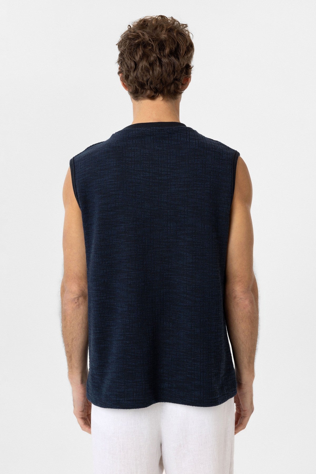 Antioch Regular Fit Textured Men's Sleeveless T-Shirt