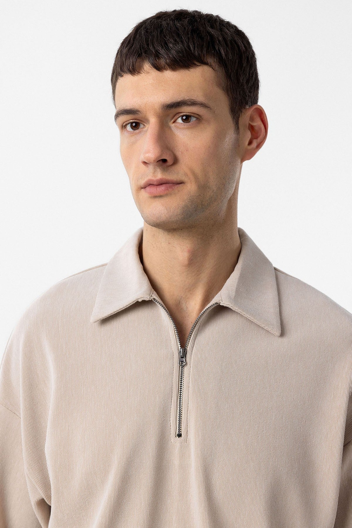 Antioch Relax Fit Men's Polo-Neck T-Shirt with Zipper