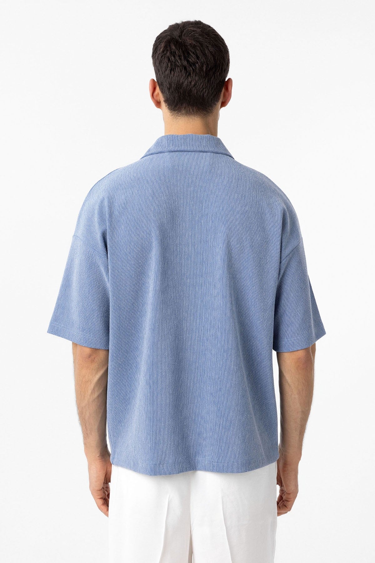 Antioch Relax Fit Men's Polo-Neck T-Shirt with Zipper