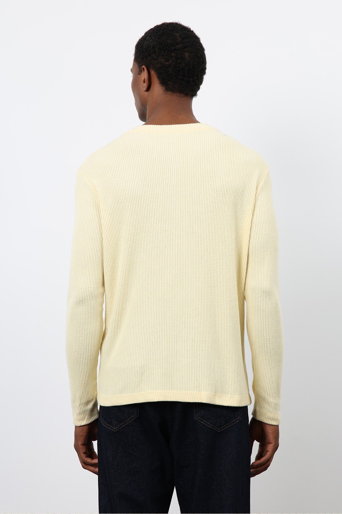 Antioch Ribbed-Collar Button-Down T-Shirt