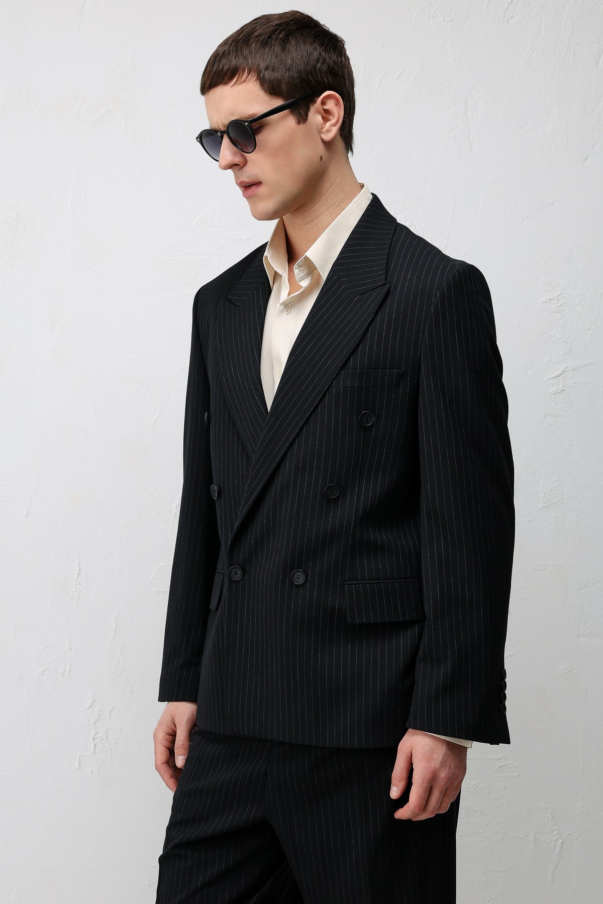 Relaxed-Fit Striped Men's Suit