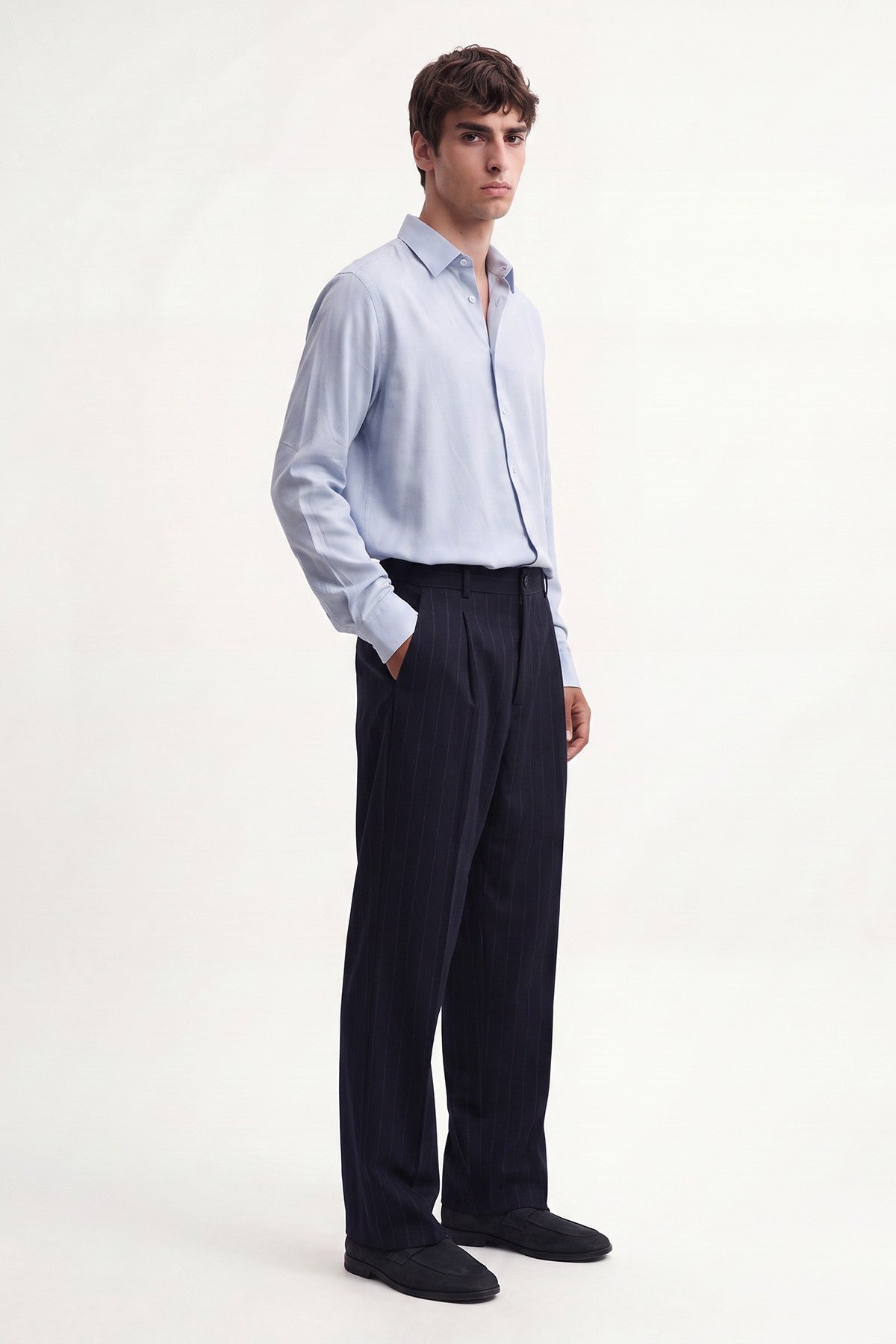 Relaxed-Fit Striped Men's Suit