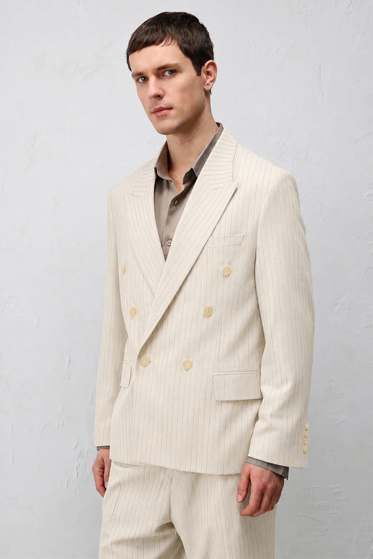 Relaxed-Fit Striped Men's Suit