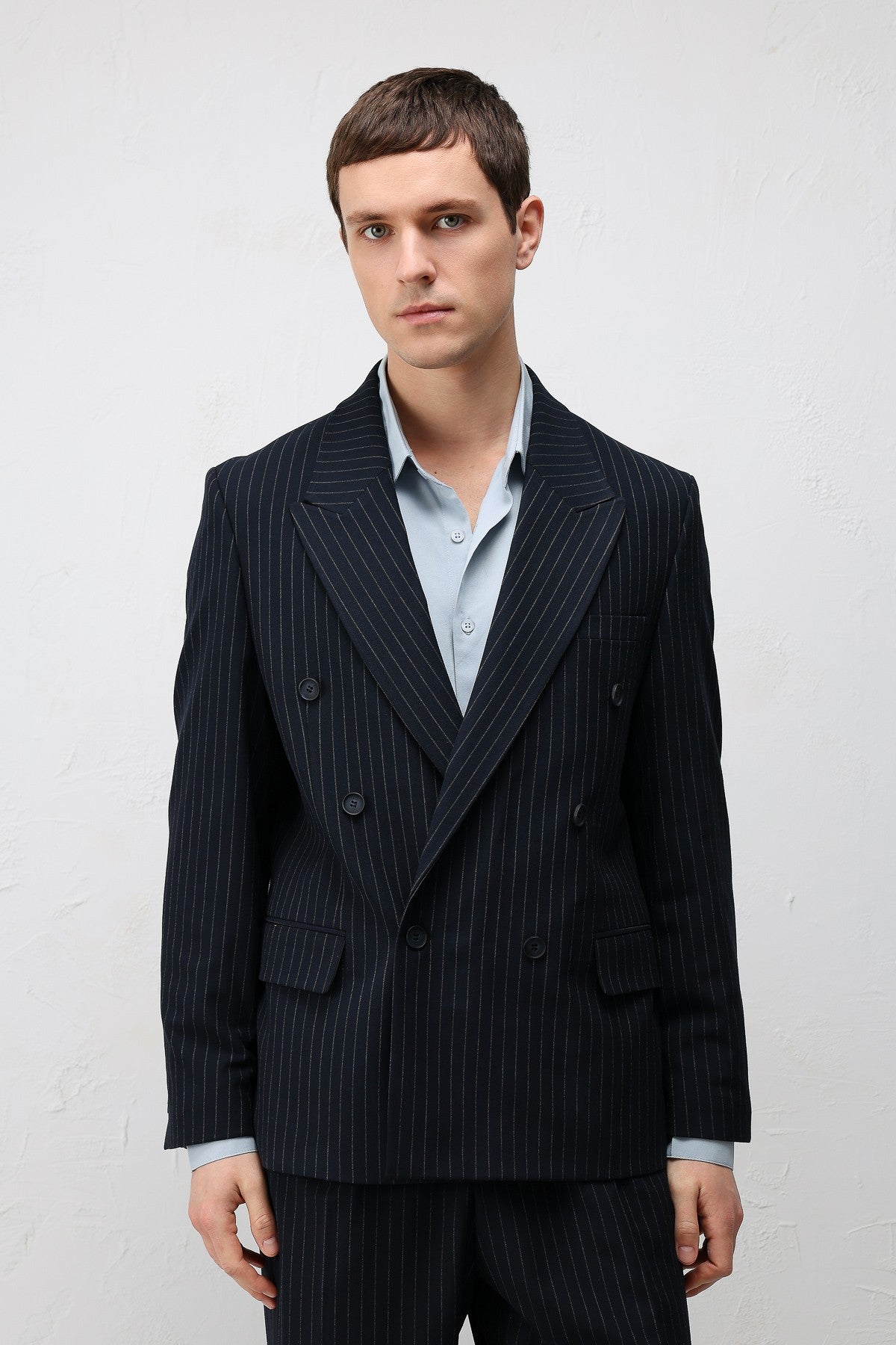 Relaxed-Fit Striped Men's Suit