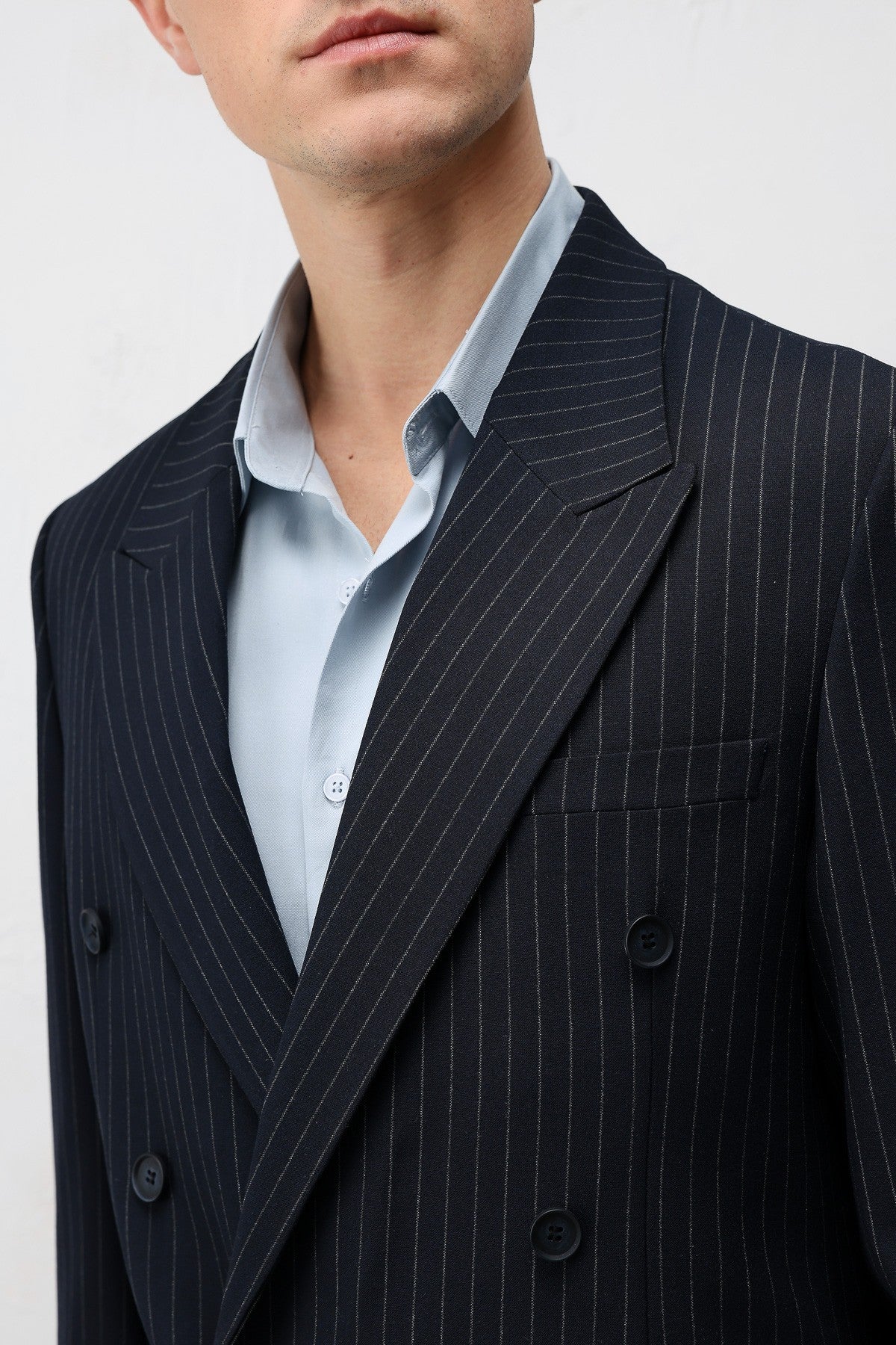 Relaxed-Fit Striped Men's Suit
