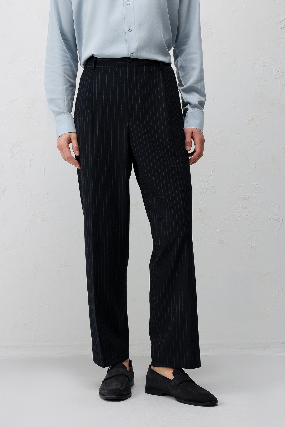 Relaxed-Fit Striped Men's Suit