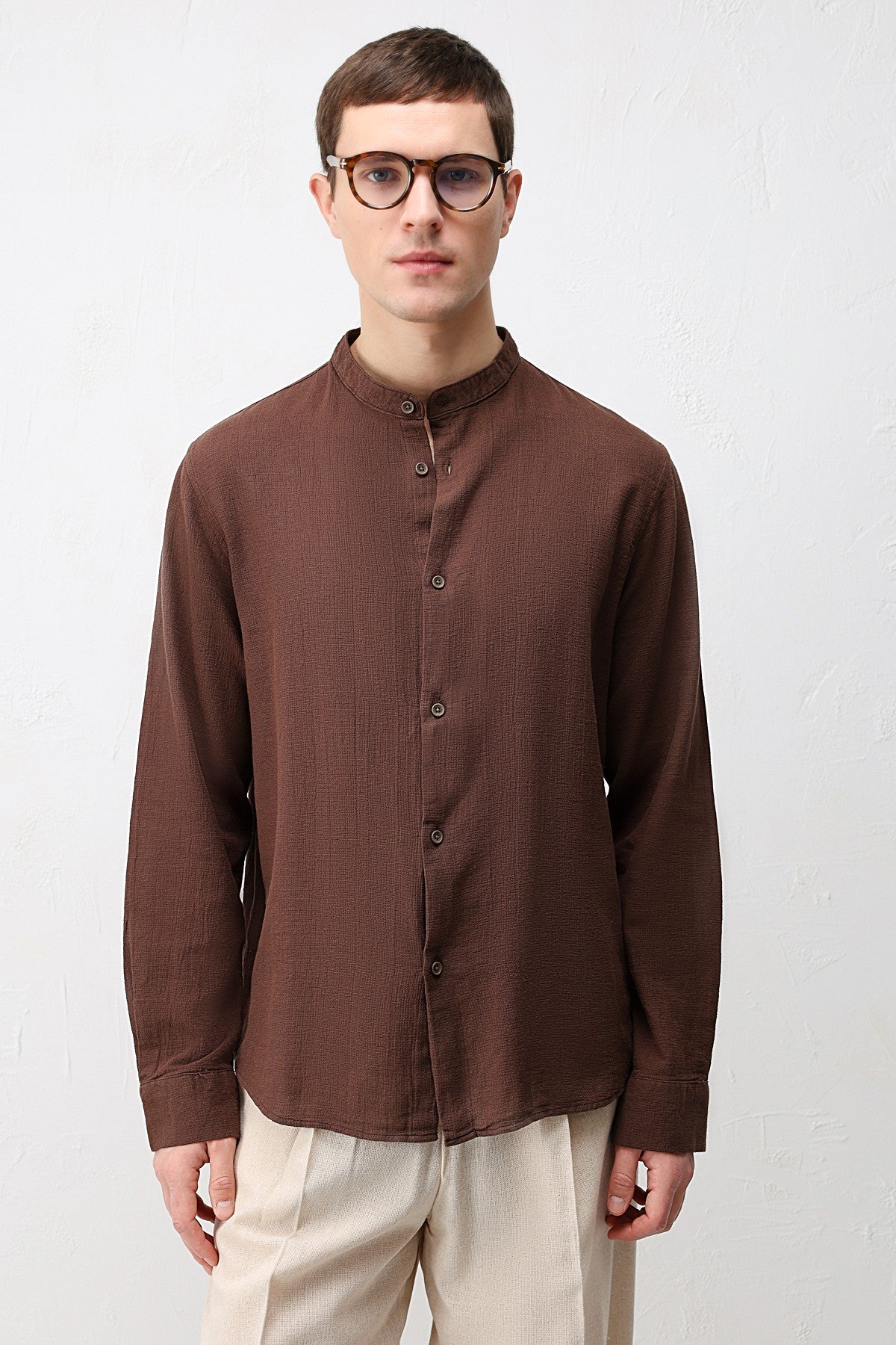 Antioch Crew-Neck Cotton Men's Shirt