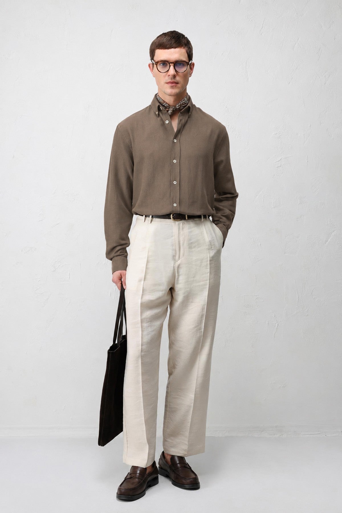 Men's Relaxed-Fit Shirt with Linen Blend