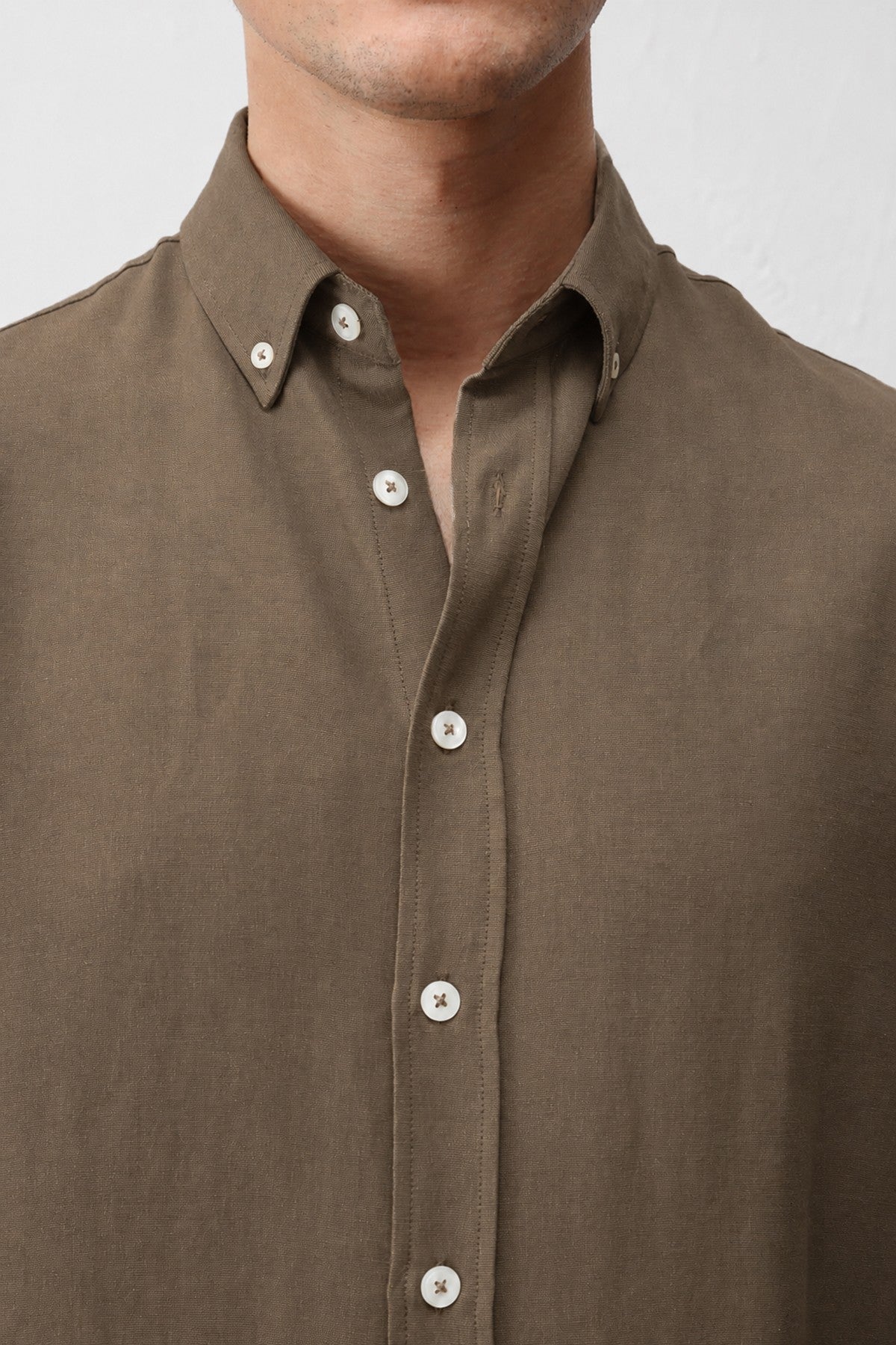 Men's Relaxed-Fit Shirt with Linen Blend