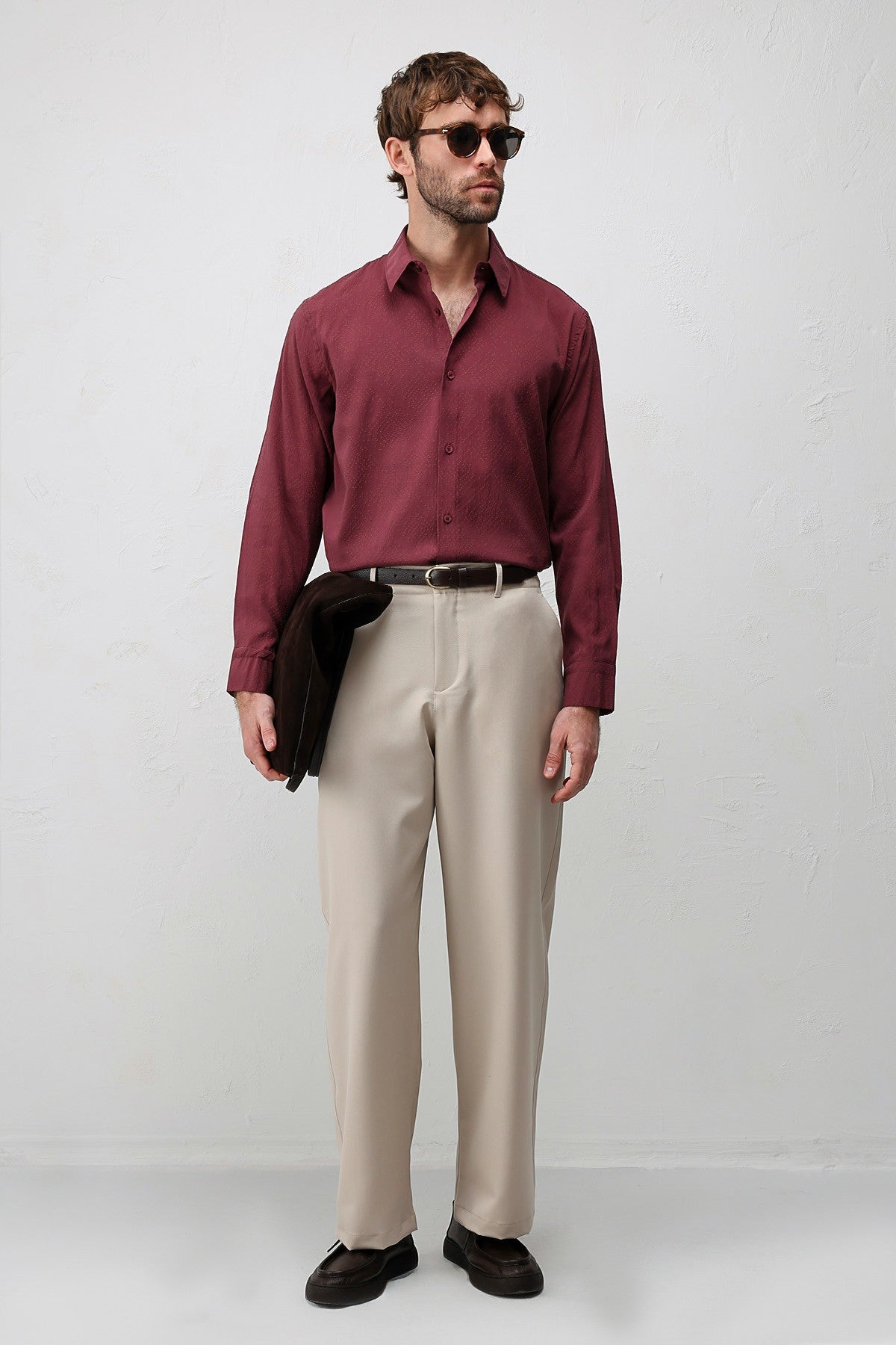 Antioch Men's Shirt with Modal Blend and Textured Fabric