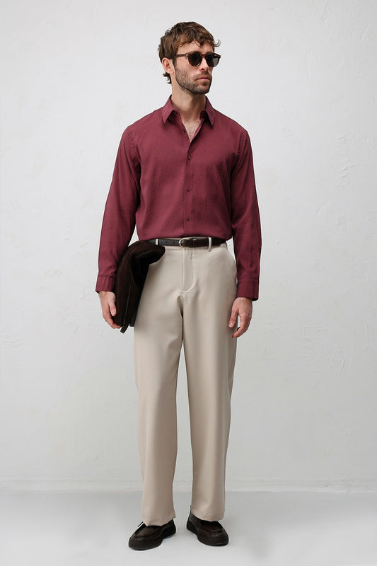 Antioch Men's Shirt with Modal Blend and Textured Fabric