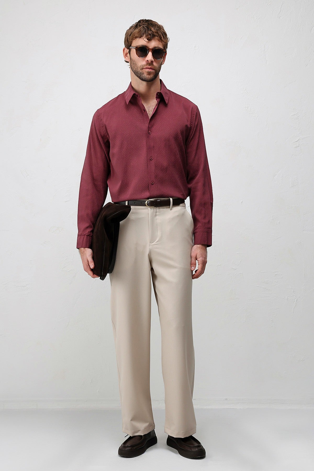 Antioch Men's Shirt with Modal Blend and Textured Fabric