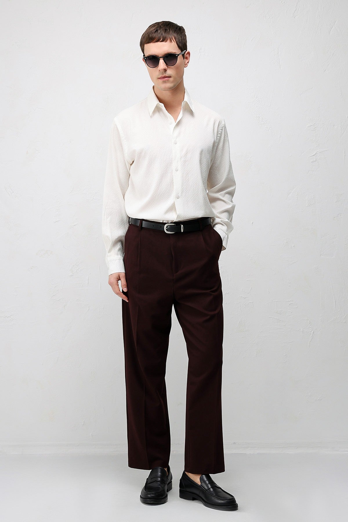 Antioch Men's Shirt with Modal Blend and Textured Fabric