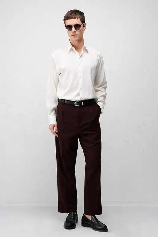 Antioch Men's Shirt with Modal Blend and Textured Fabric