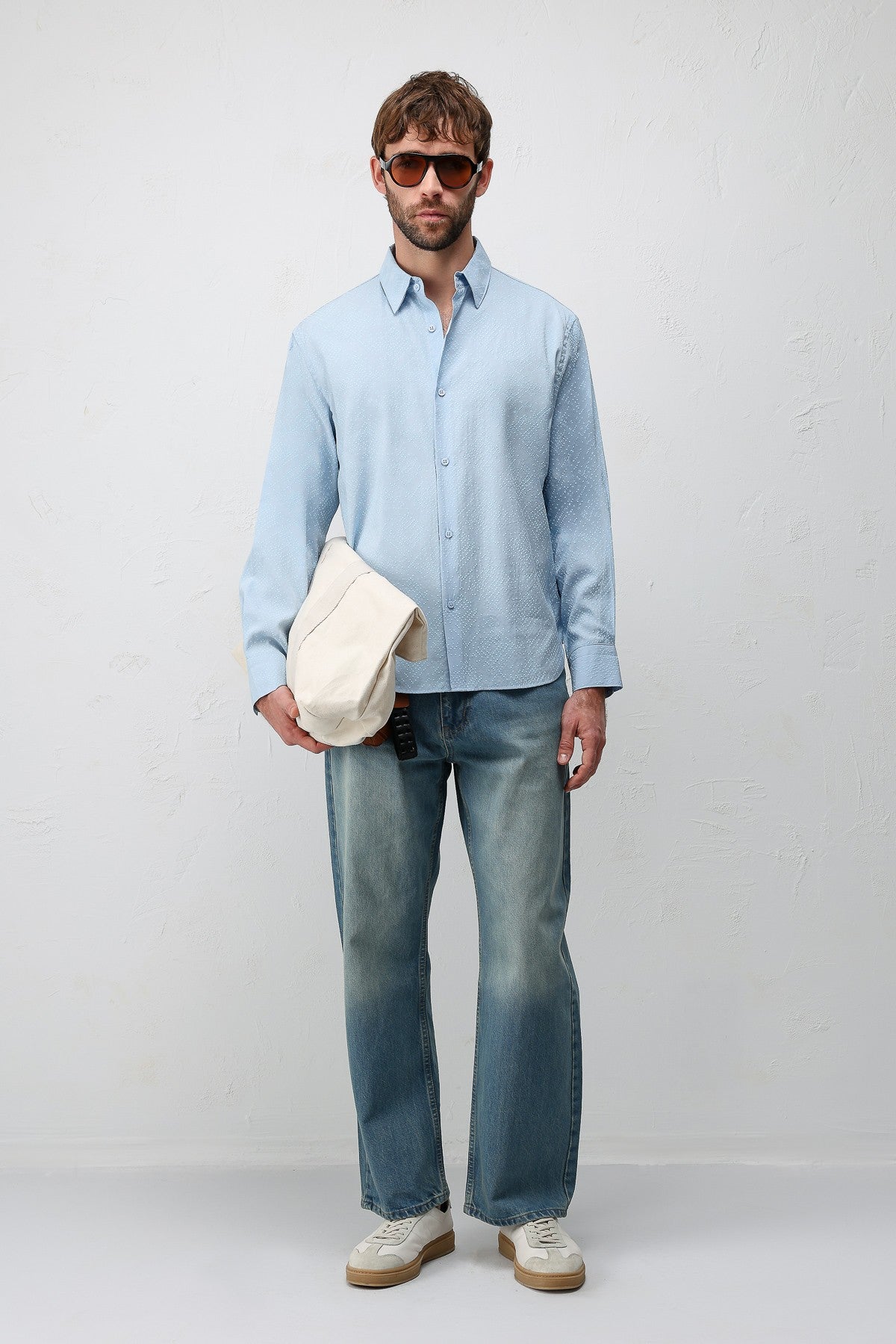 Antioch Men's Shirt with Modal Blend and Textured Fabric