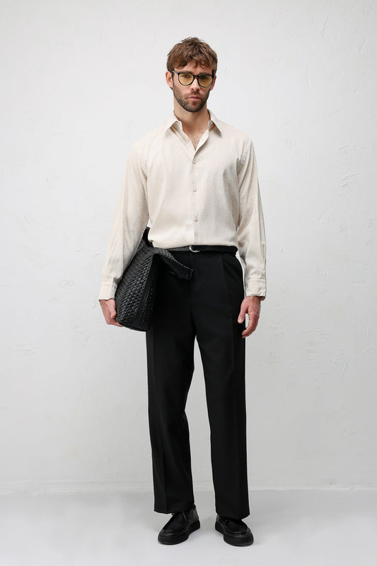 Antioch Men's Shirt with Modal Blend and Textured Fabric