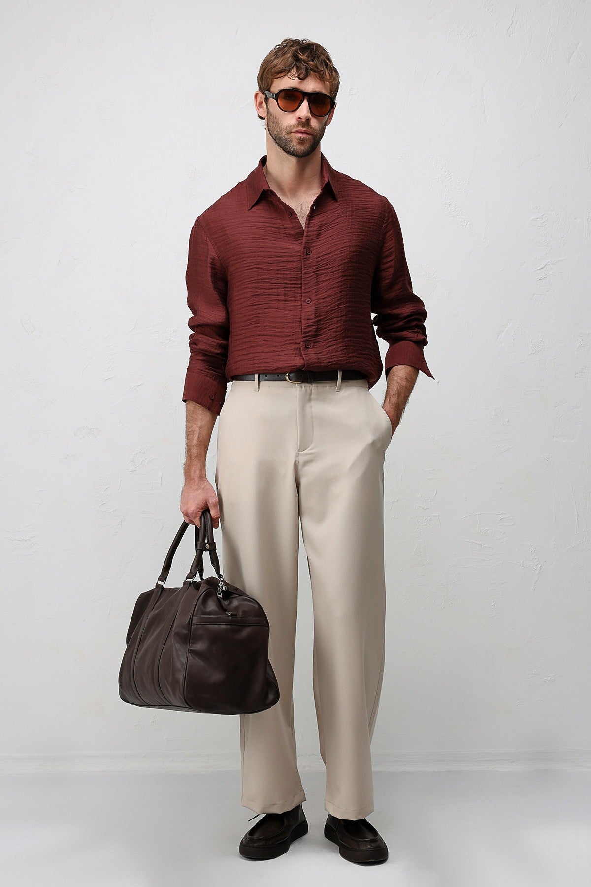 Antioch Crinkled Relax Fit Men's Shirt