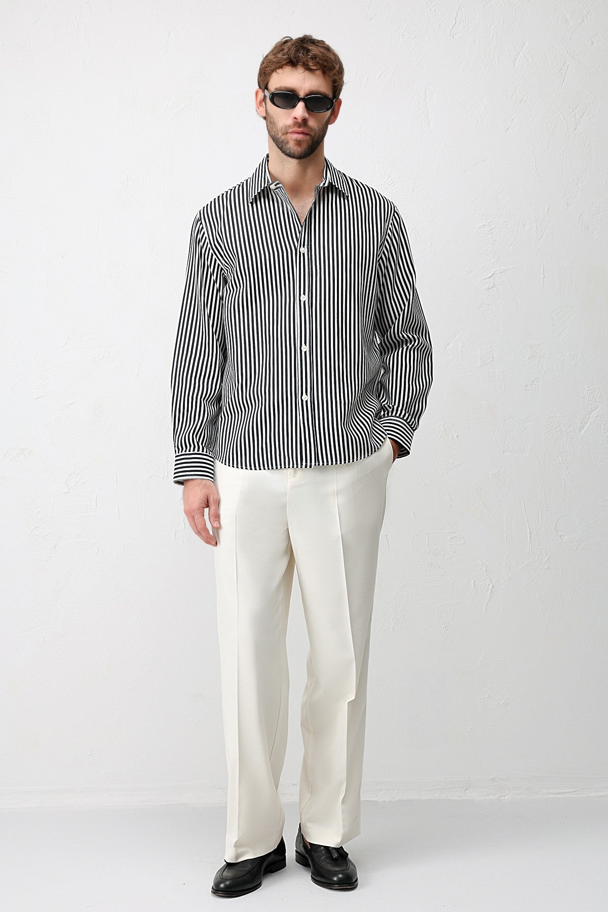 Antioch Lyocell-Blend Relaxed-Fit Striped Men's Shirt