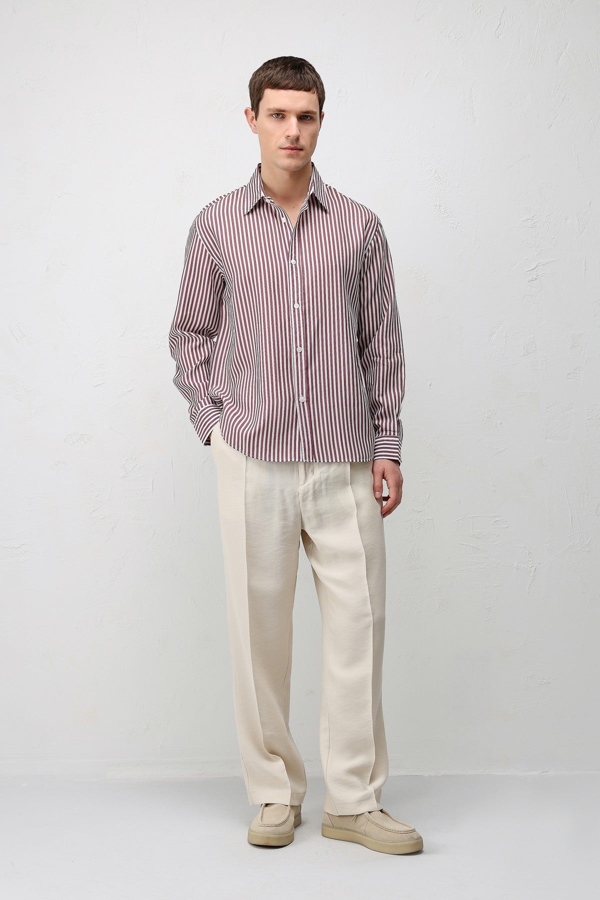 Antioch Lyocell-Blend Relaxed-Fit Striped Men's Shirt