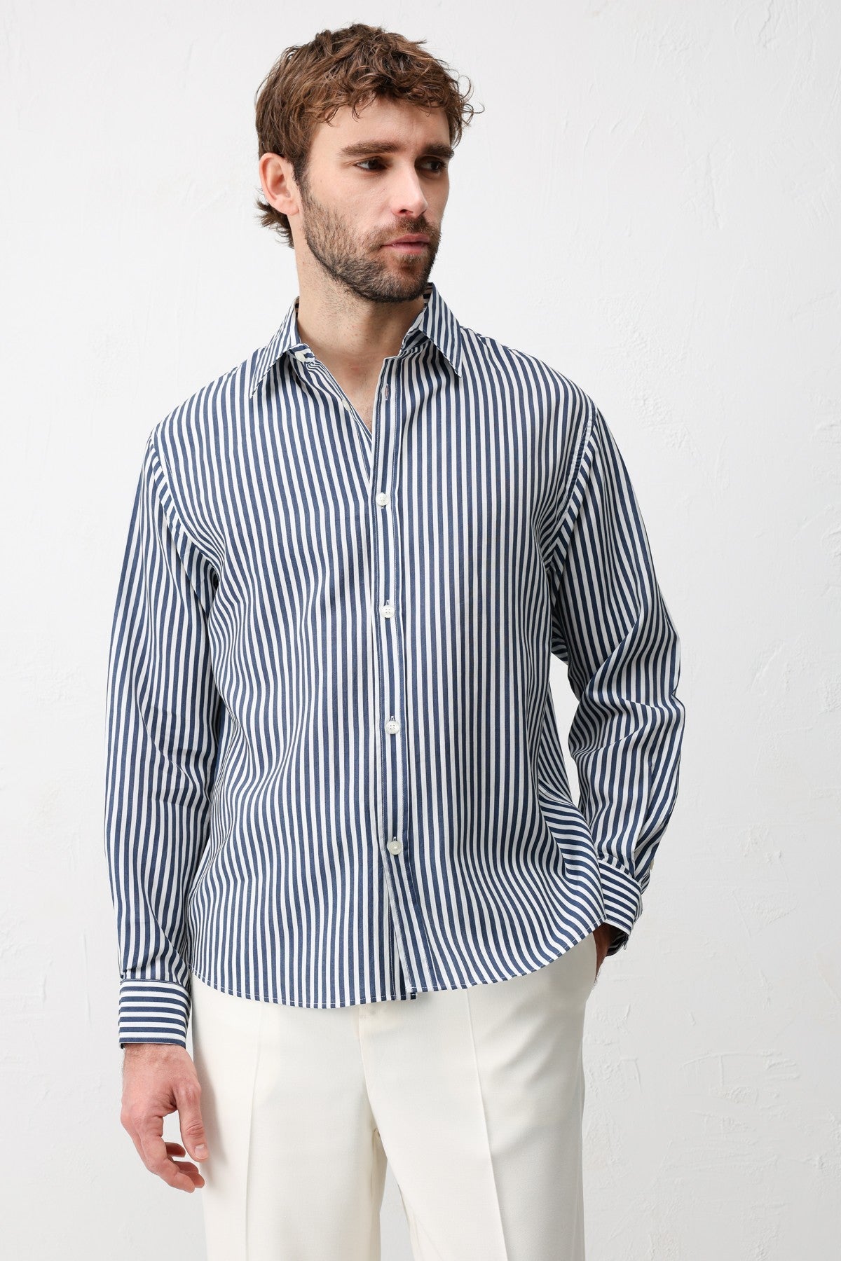 Antioch Lyocell-Blend Relaxed-Fit Striped Men's Shirt