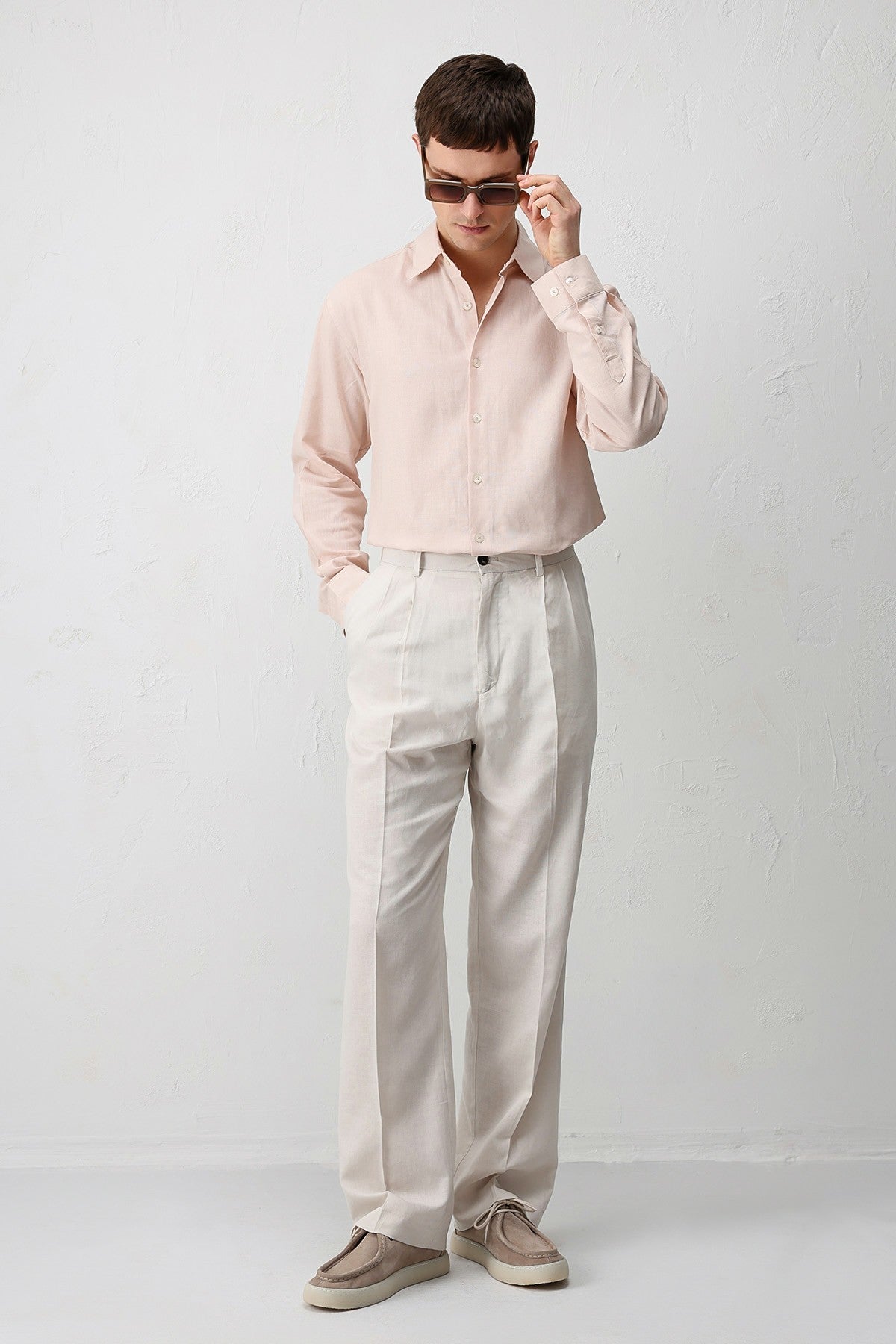 Men's Relaxed-Fit Shirt with Linen Blend