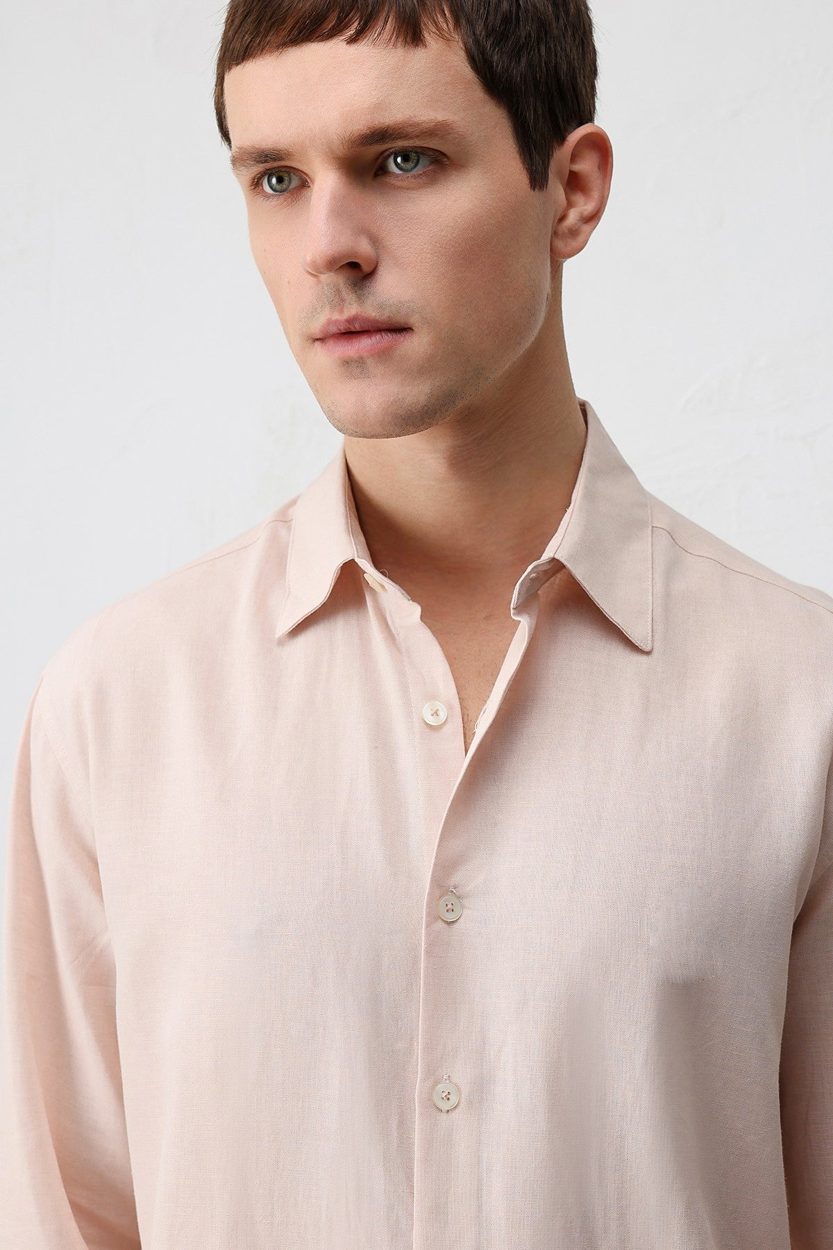 Men's Relaxed-Fit Shirt with Linen Blend