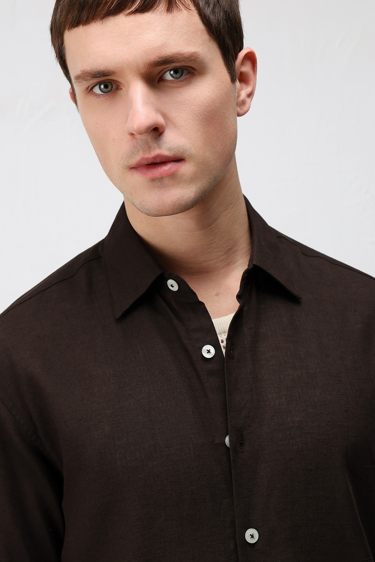 Men's Relaxed-Fit Shirt with Linen Blend