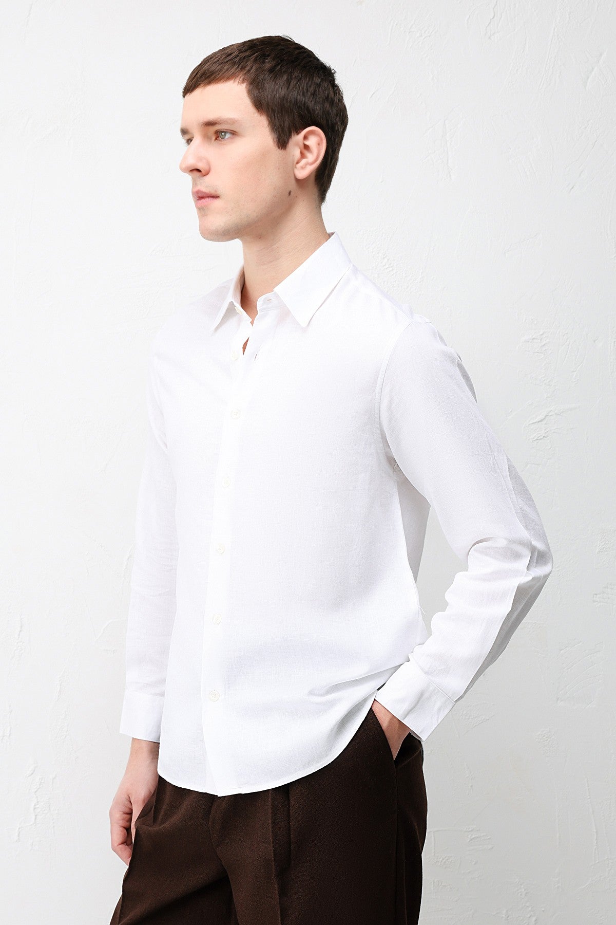 Men's Relaxed-Fit Shirt with Linen Blend