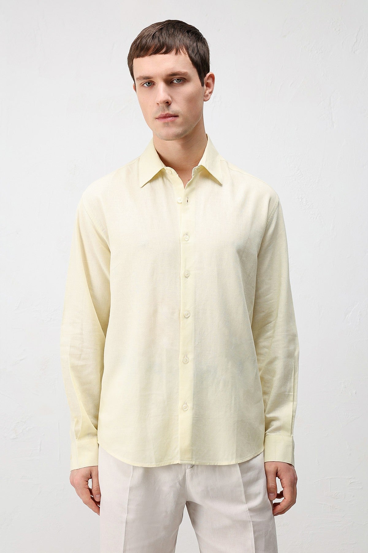 Men's Relaxed-Fit Shirt with Linen Blend
