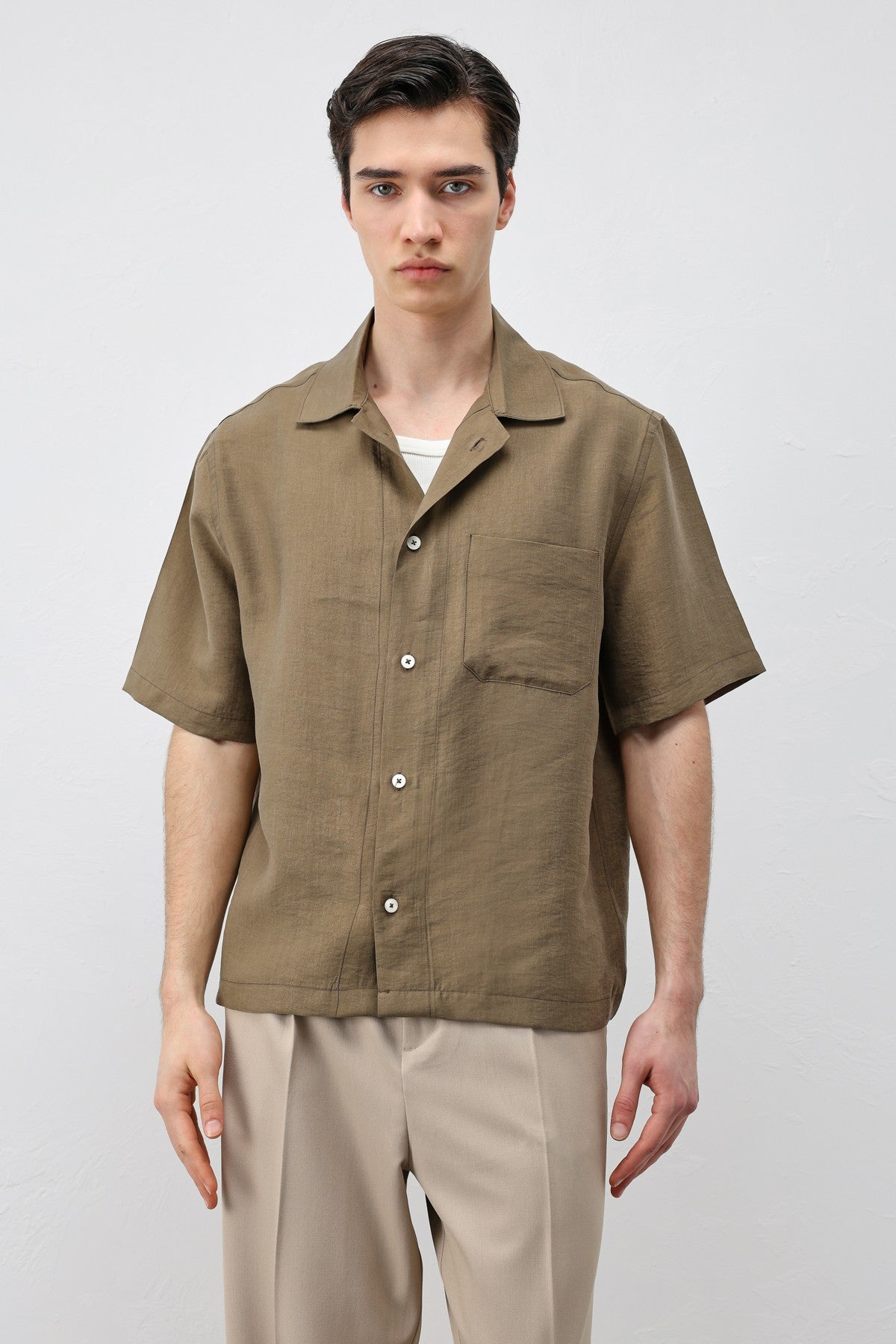 Antioch Lyocell-Blend Short-Sleeve Men's Shirt
