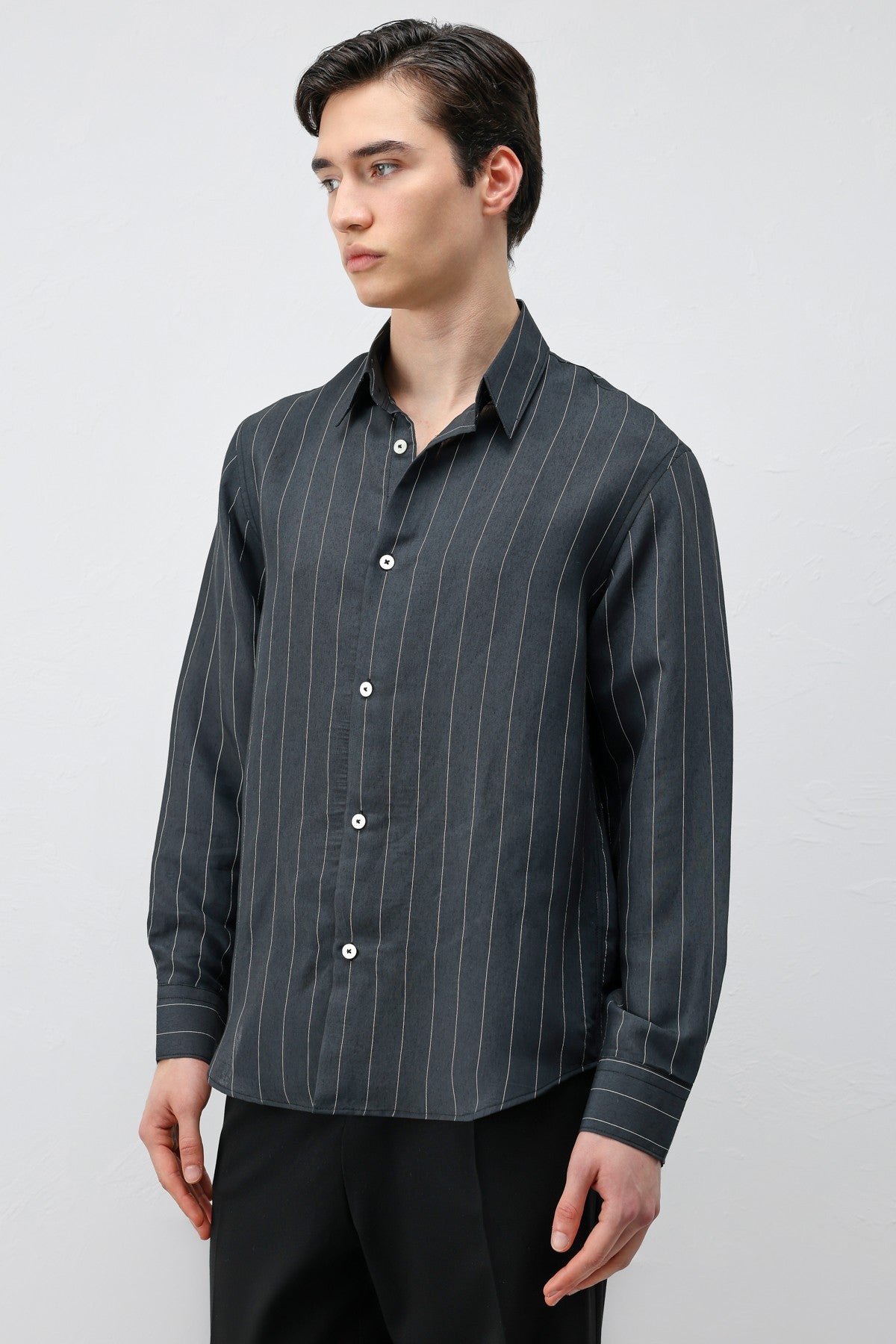 Antioch Men's Striped Shirt with Modal Blend