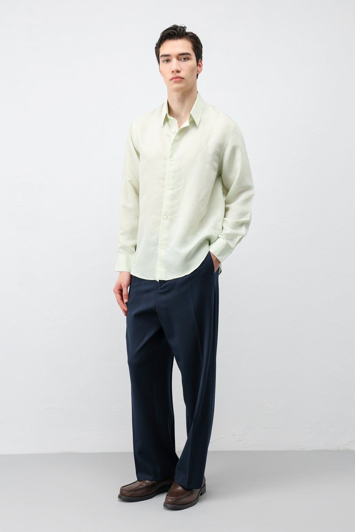 Men's Striped Shirt with Modal Blend