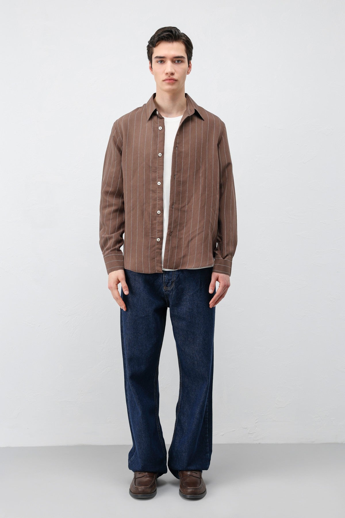 Antioch Men's Striped Shirt with Modal Blend