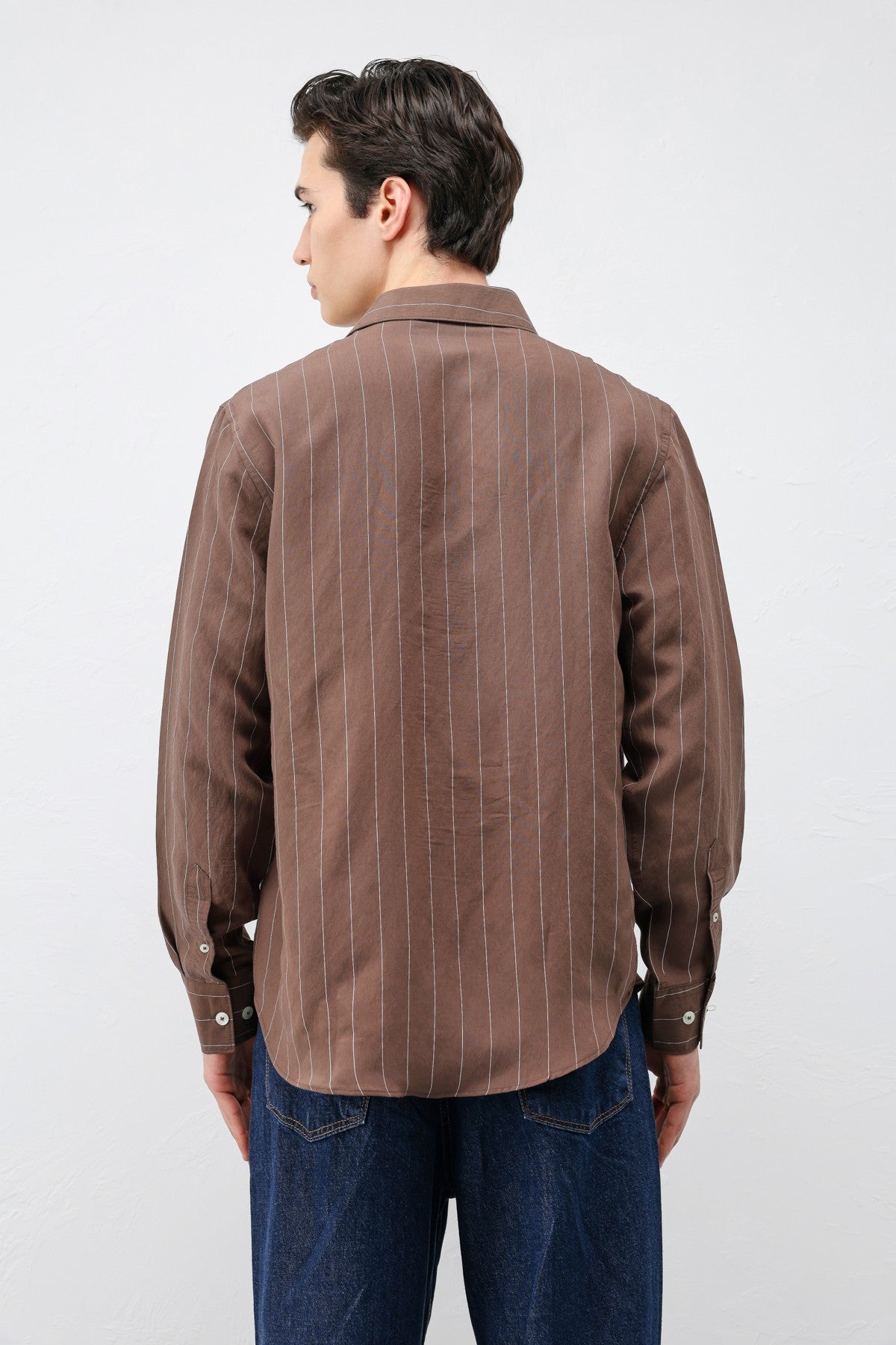 Antioch Men's Striped Shirt with Modal Blend