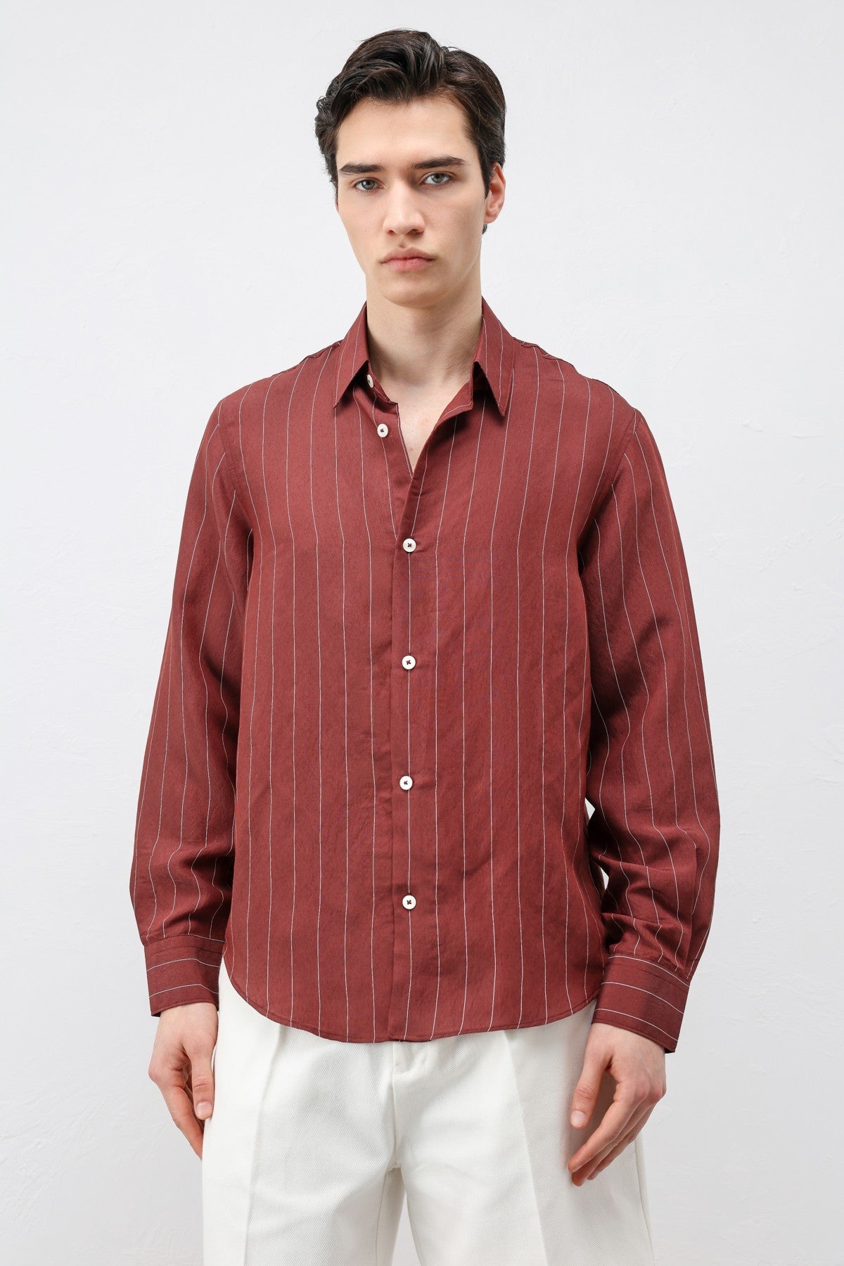 Antioch Men's Striped Shirt with Modal Blend