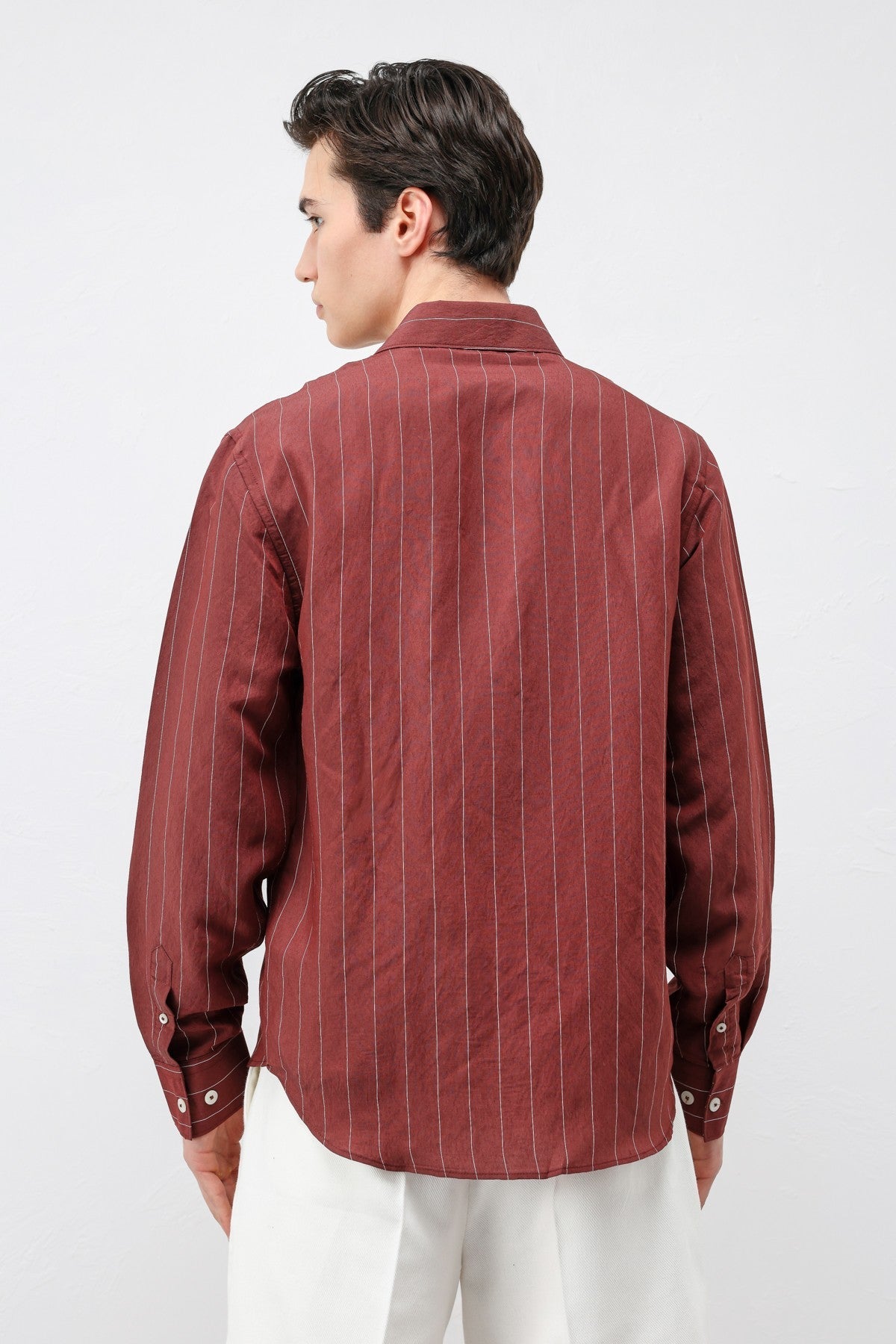 Antioch Men's Striped Shirt with Modal Blend