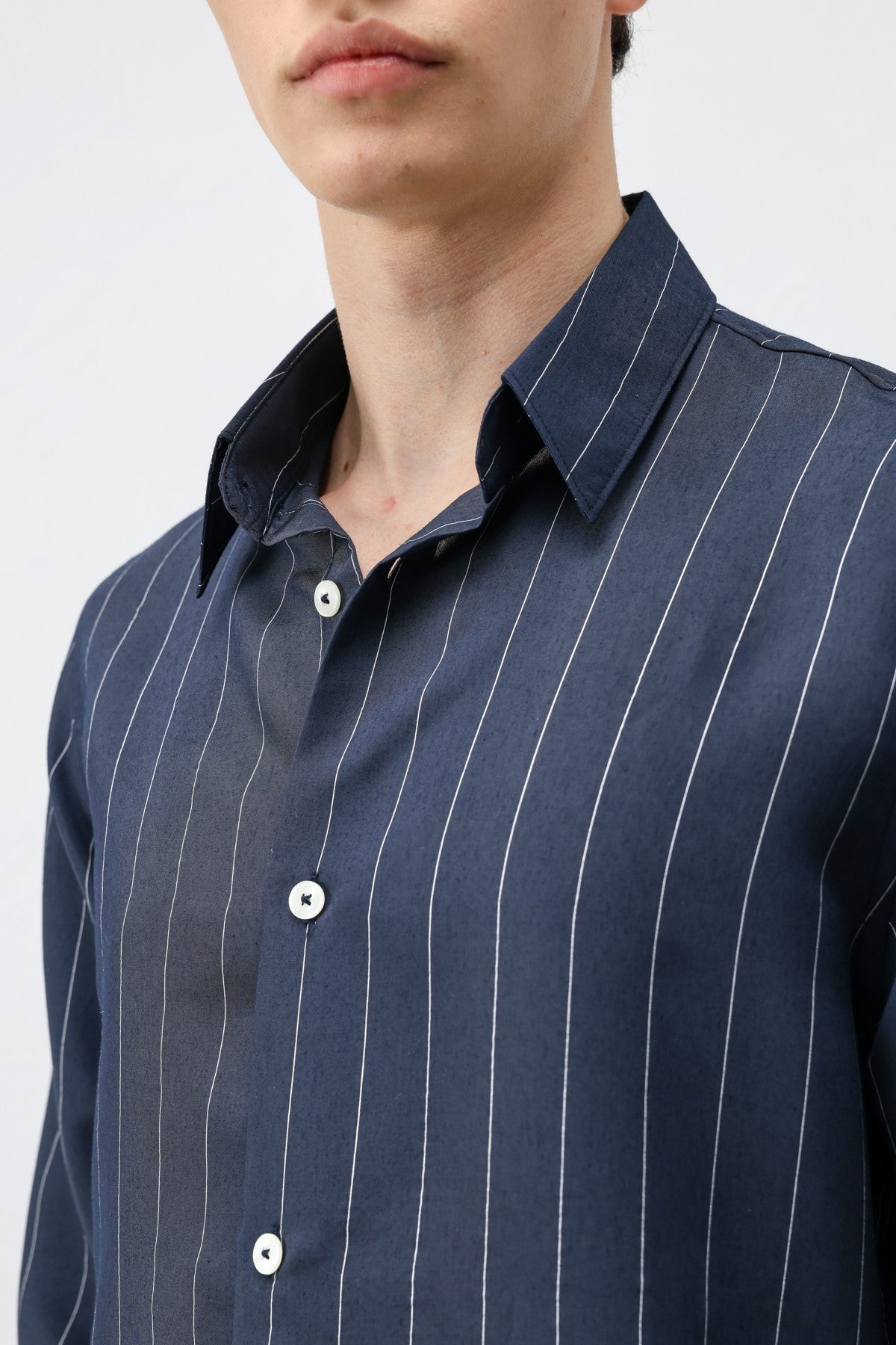 Men's Striped Shirt with Modal Blend
