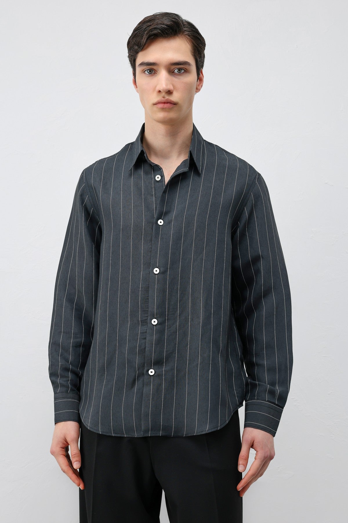 Antioch Men's Striped Shirt with Modal Blend