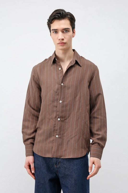 Antioch Men's Striped Shirt with Modal Blend