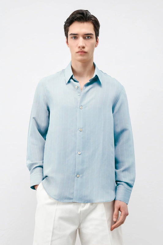 Antioch Men's Striped Shirt with Modal Blend