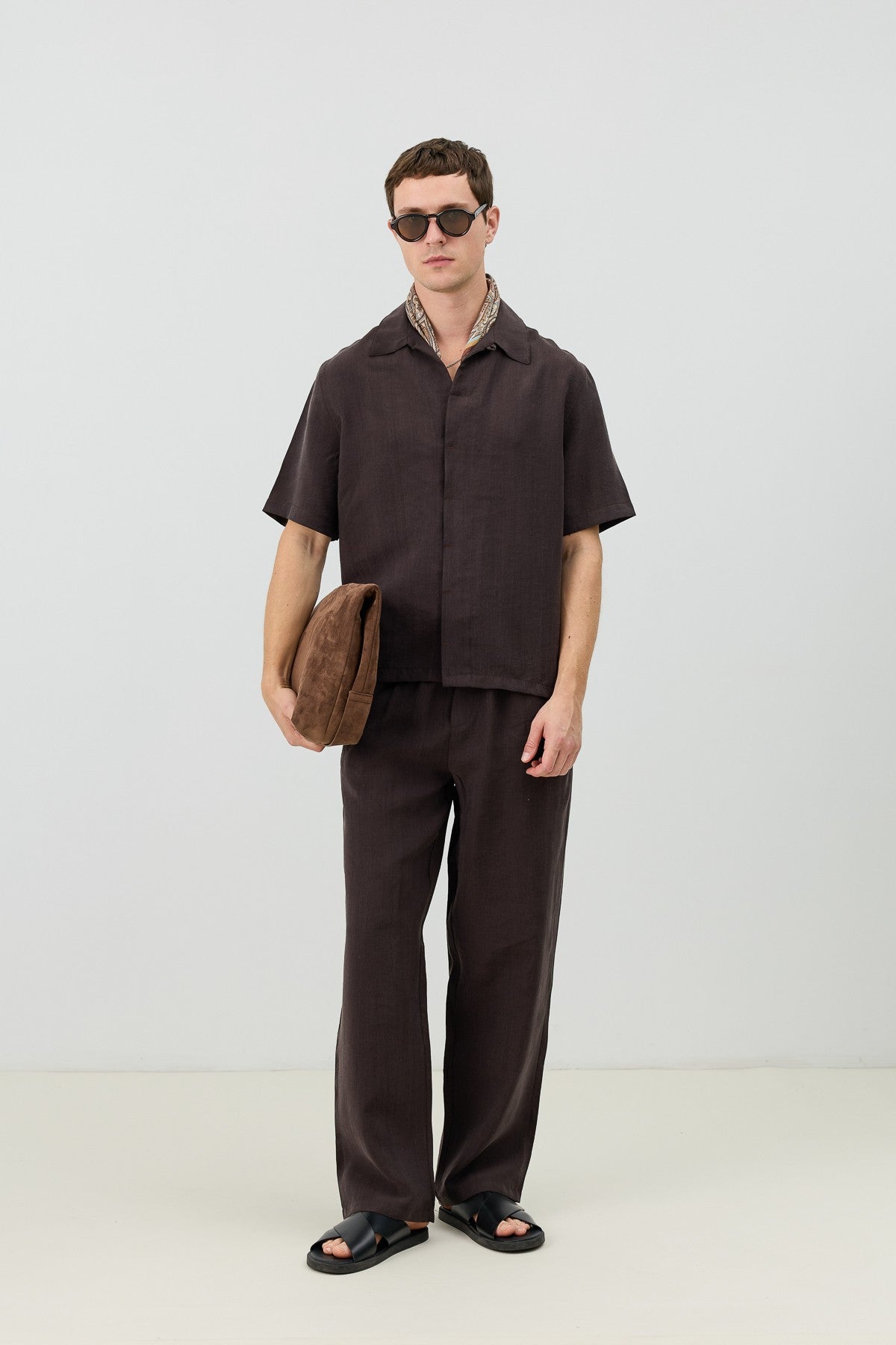 Antioch Lyocell-Blend Hidden-Button Men's Shirt