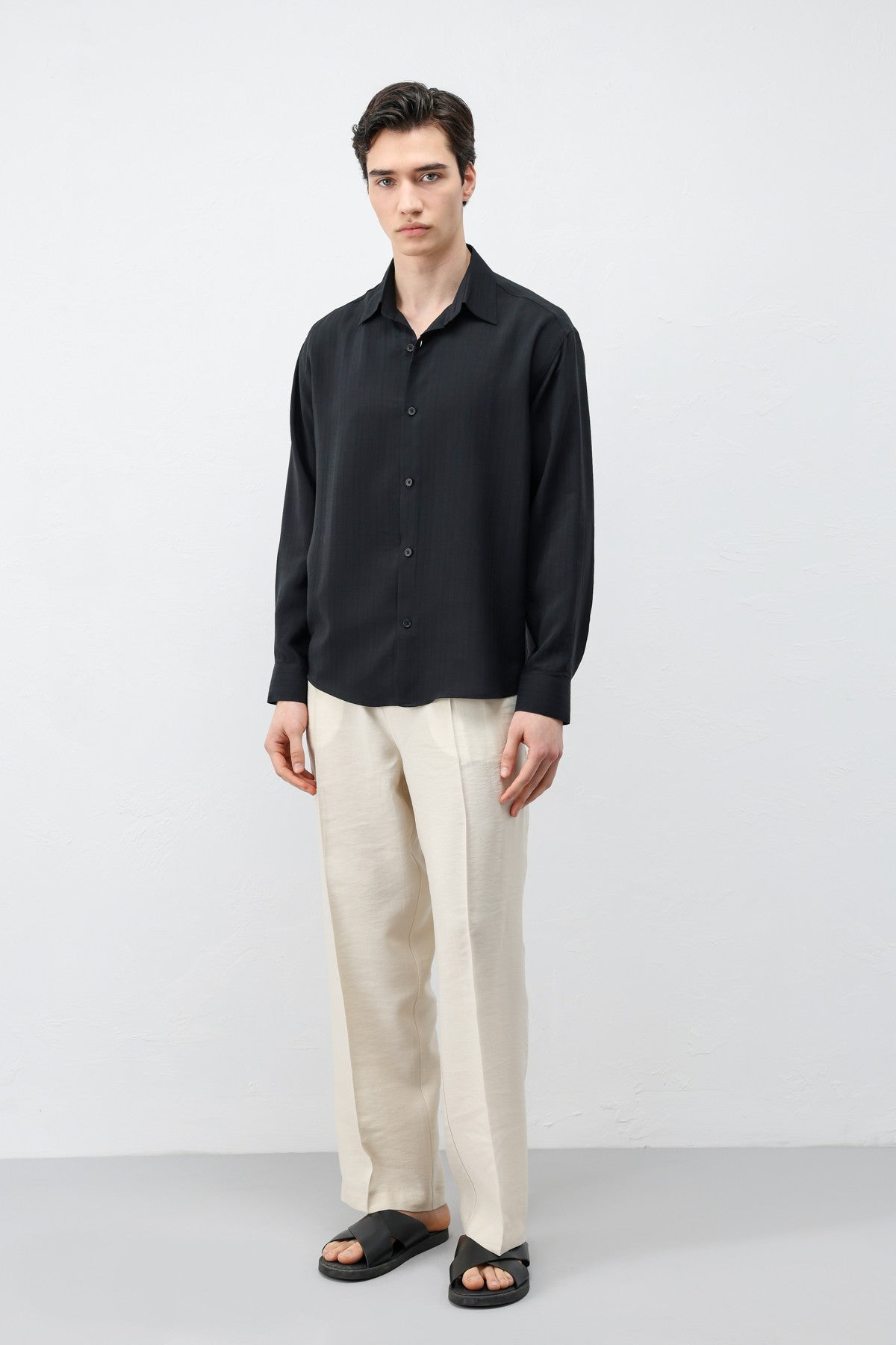 Antioch 100% Lyocell Striped Men's Shirt