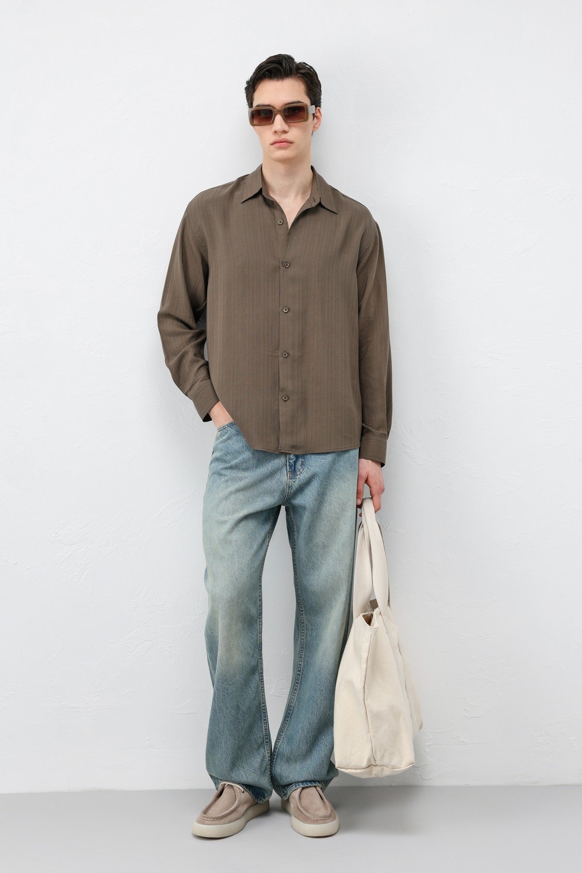 Antioch 100% Lyocell Striped Men's Shirt
