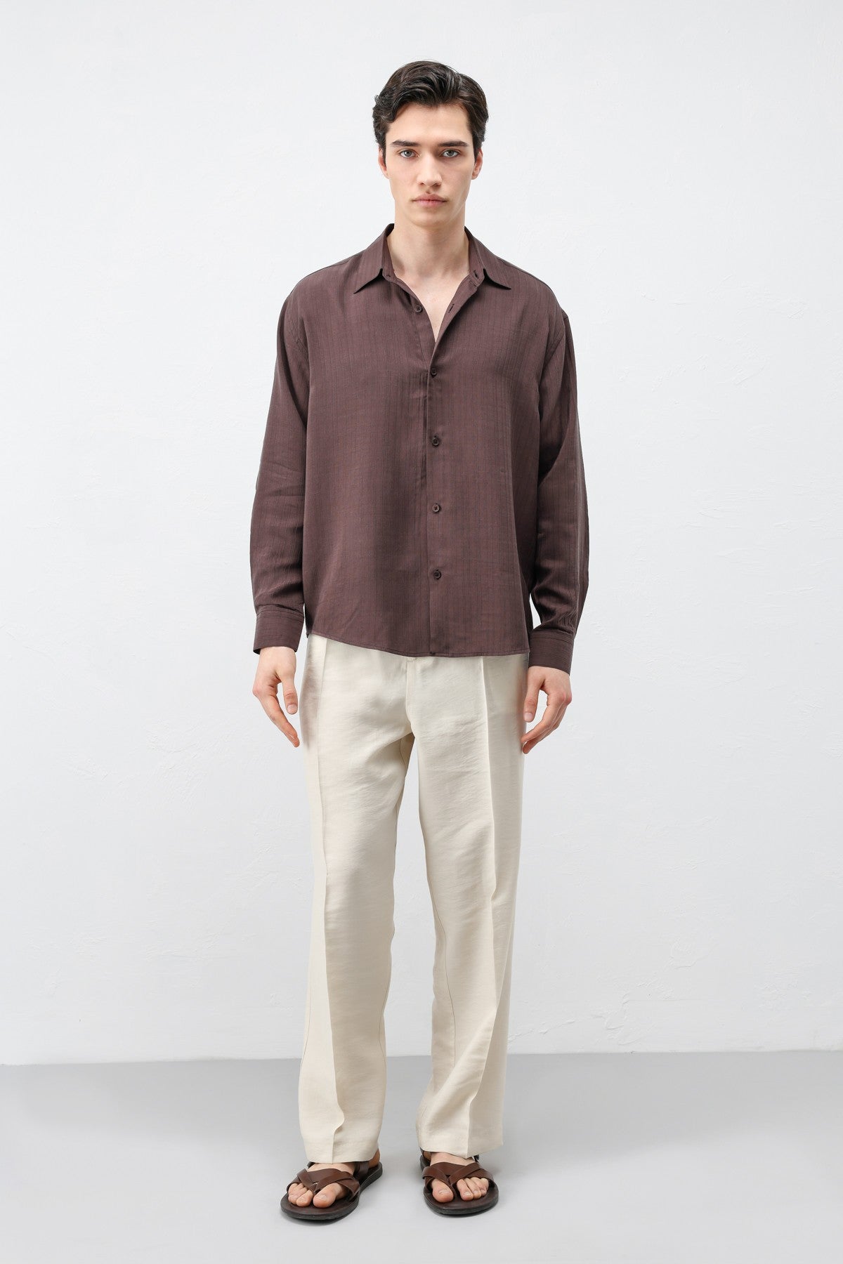 Antioch 100% Lyocell Striped Men's Shirt