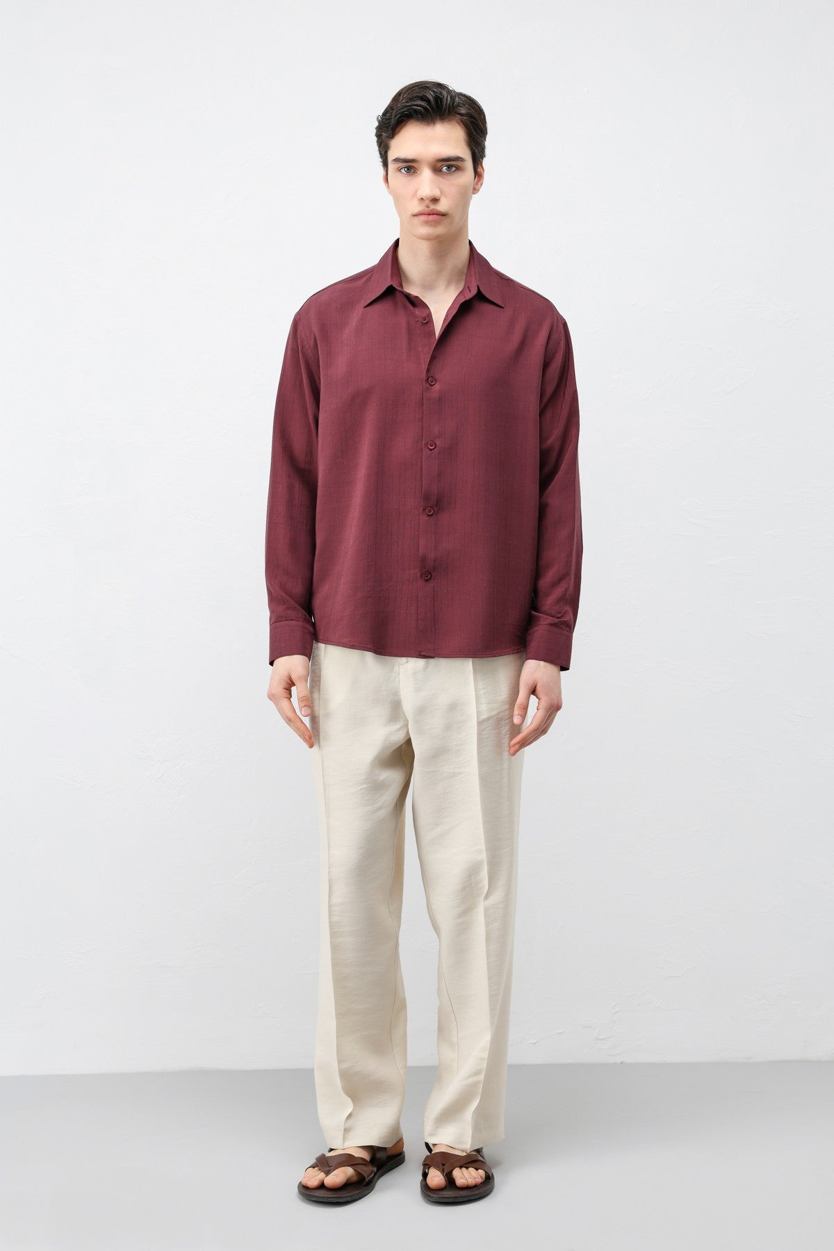 Antioch 100% Lyocell Striped Men's Shirt