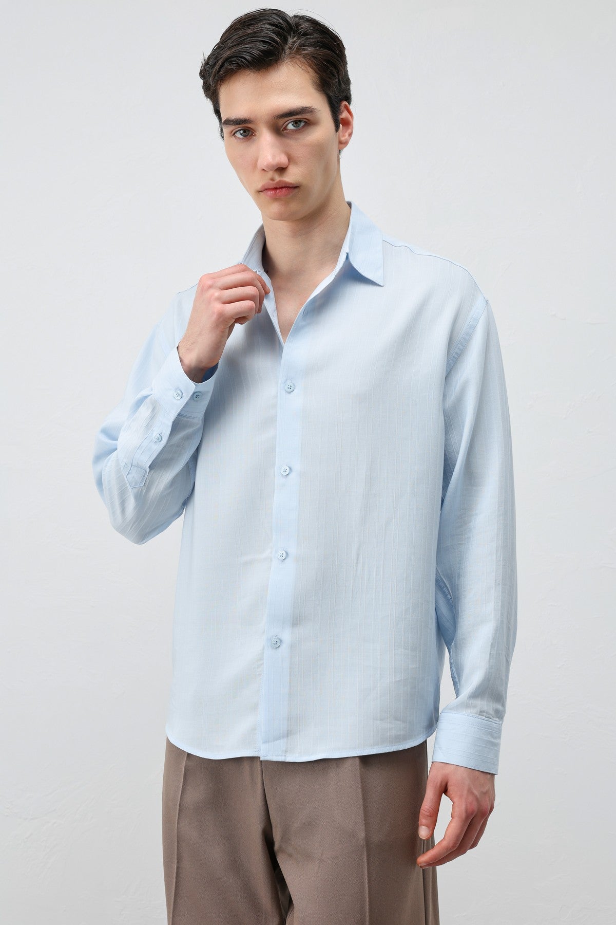 Antioch 100% Lyocell Striped Men's Shirt