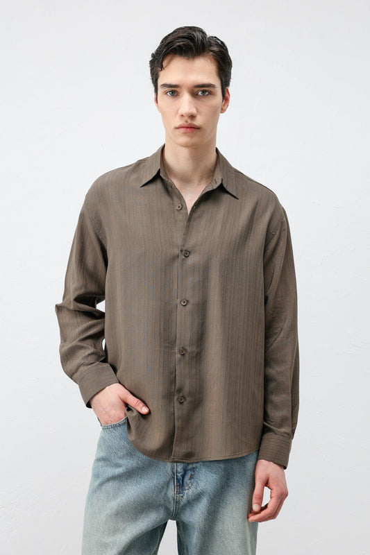 Antioch 100% Lyocell Striped Men's Shirt