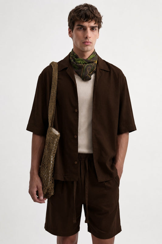 Men's Linen-Blend Shirt