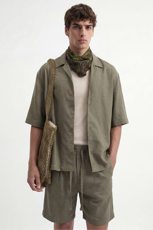 Men's Linen-Blend Shirt
